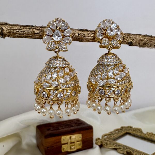 ✨ Crystal Bloom Jhumkas ✨
