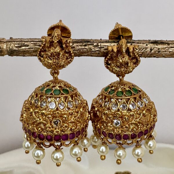 Lakshmi Jumkas Pearl - Image 2