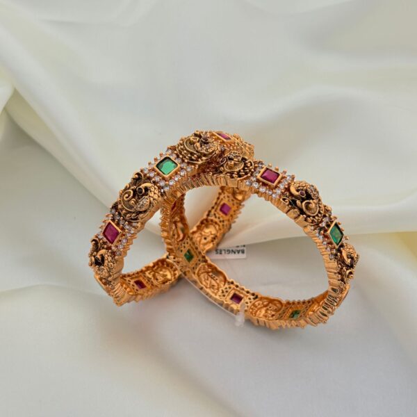 Peacock Prism Antique Bangles - Image 3
