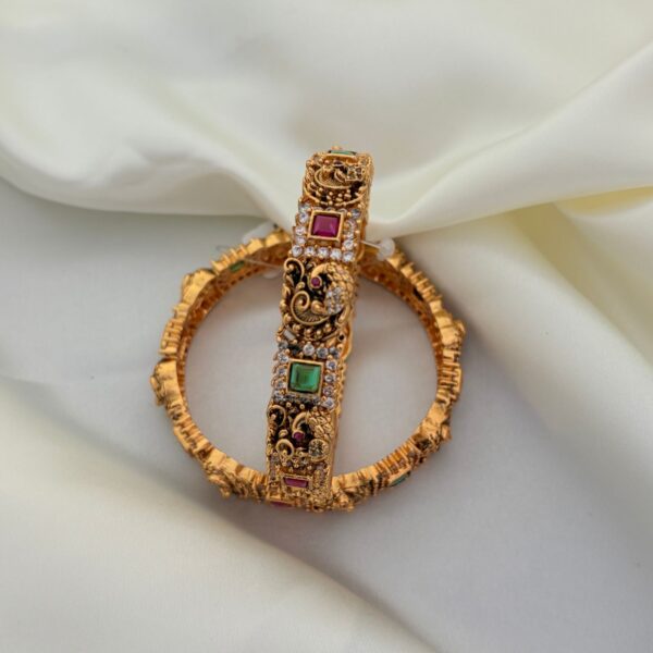 Peacock Prism Antique Bangles - Image 4