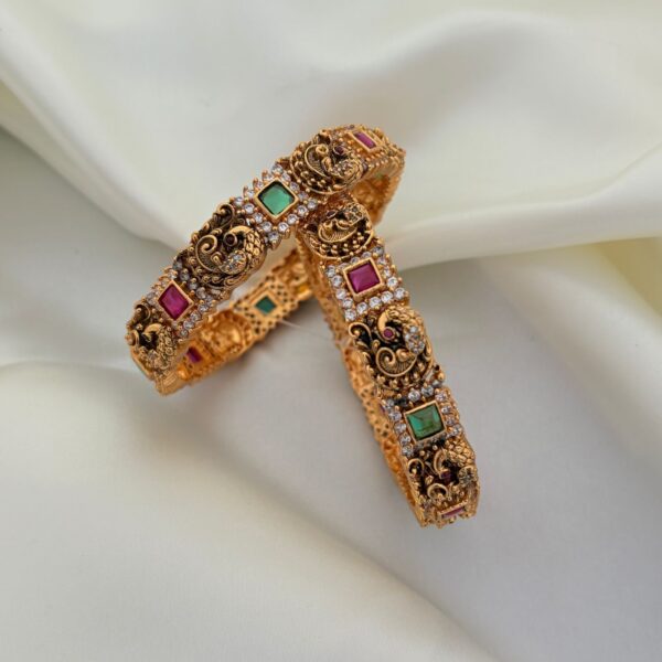 Peacock Prism Antique Bangles - Image 5
