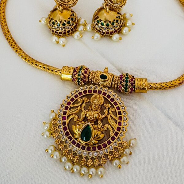 Lakshmi Temple Necklace Set - Image 2