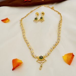AD Kids Green Floral Necklace Set