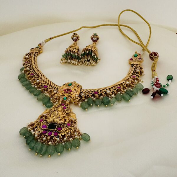 Lakshmi jalebi Temple Necklace - Image 2