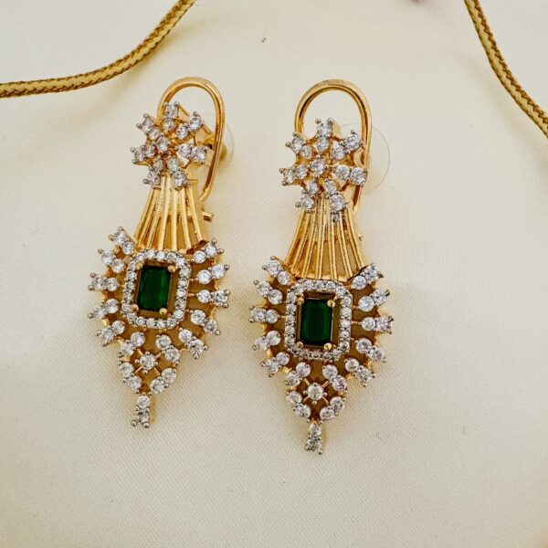 Sitara Royale AD Choker Set – Emerald - Image 2
