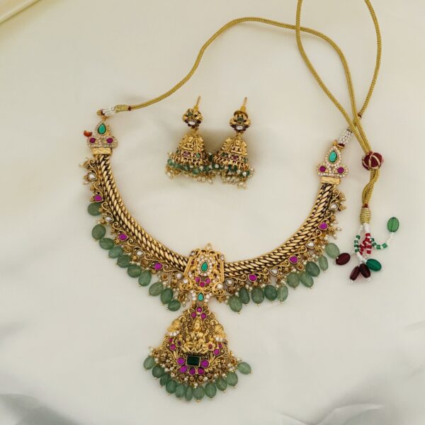 Lakshmi jalebi Temple Necklace - Image 3
