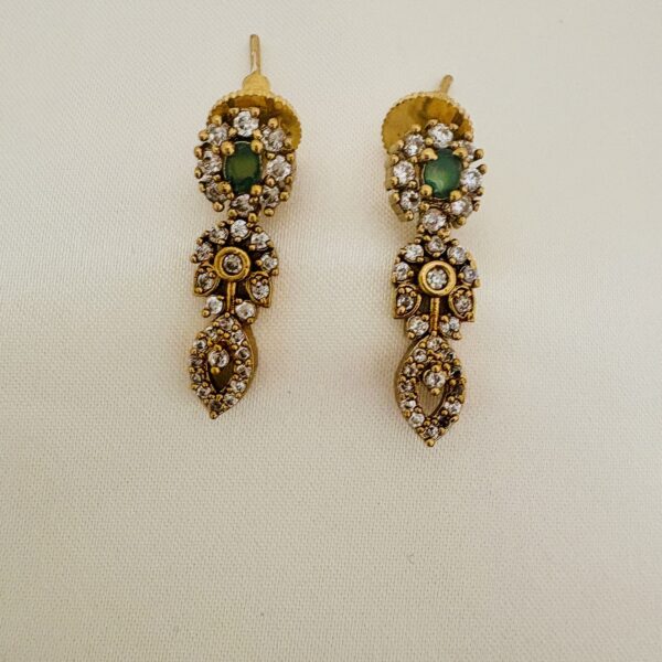 Kritiya AD Necklace Set – Ruby / Emerald Green - Image 3