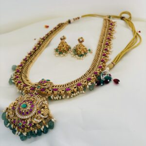 Jilebi temple Necklace Set