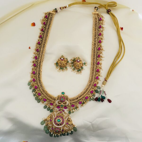 Jilebi temple Necklace Set - Image 4