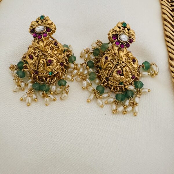 Jilebi temple Necklace Set - Image 2