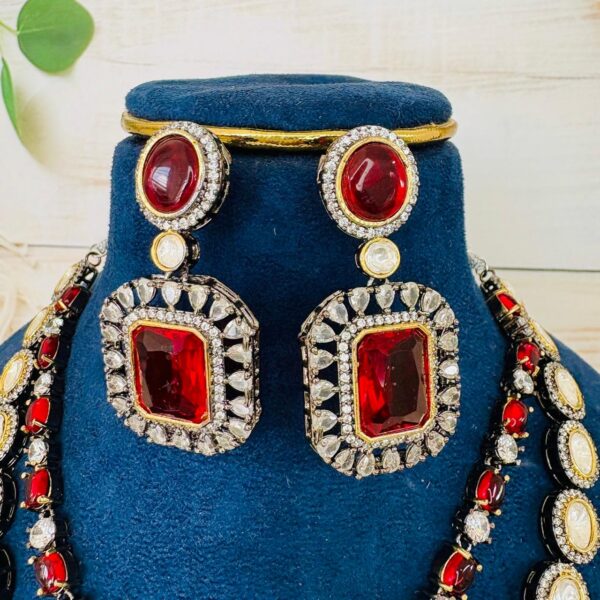 Double Layer Antique Kundan Set - Image 2