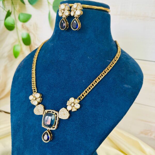Neel kundan AD Necklace - Image 3