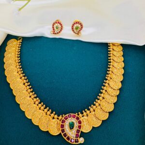 Lakshmi Coin Short Necklace