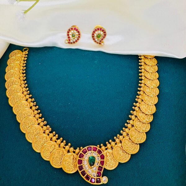 Lakshmi Coin Short Necklace
