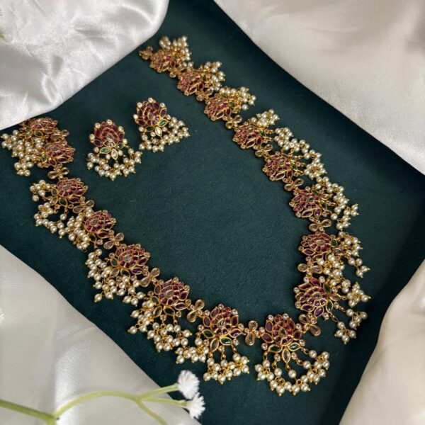Lotus Guttapusalu Necklace Set - Image 4