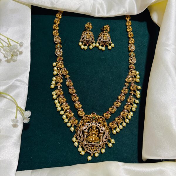 Double Layer Lakshmi Temple Necklace - Image 2