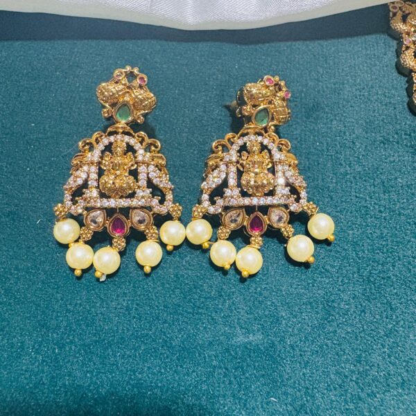 Double Layer Lakshmi Temple Necklace - Image 3