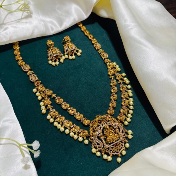 Double Layer Lakshmi Temple Necklace - Image 4
