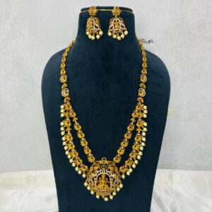 Double Layer Lakshmi Temple Necklace