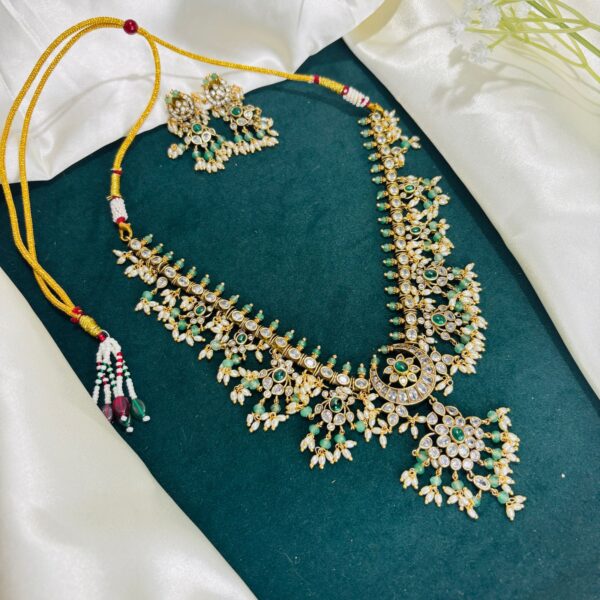 Guttapusalu Moissanite Necklace Set