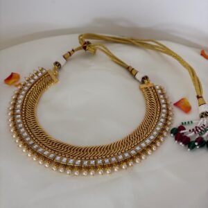 Jilebi Design Choker Necklace – Gold Look