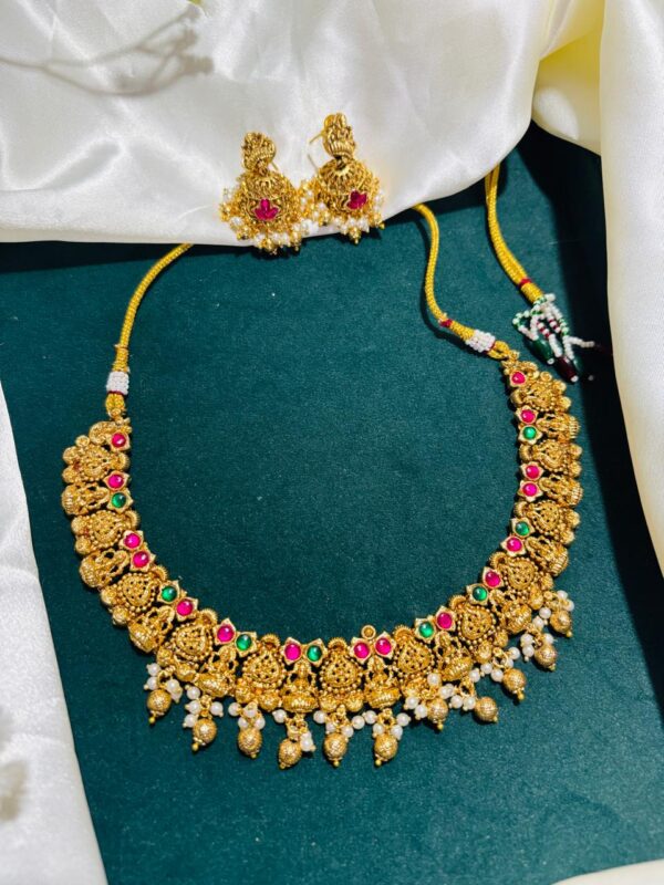 Brass Multicolor Short Necklace