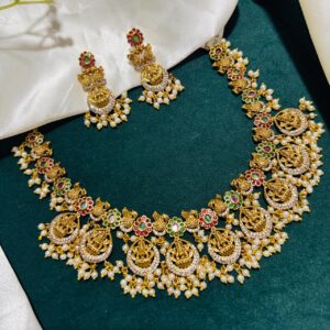 Multi Floral Lakshmi Short Necklace
