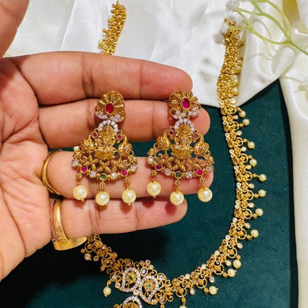 Thin Chain Lakshmi Haram - Image 3