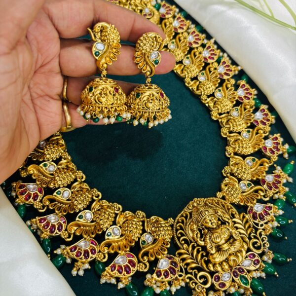 Grand Peacock Bridal Haram Set - Image 2