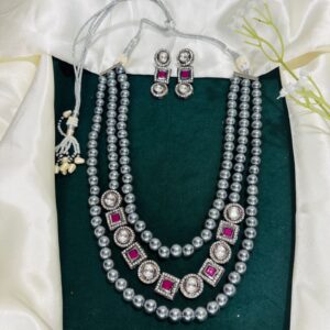 Triple Layer Grey Bead Haram
