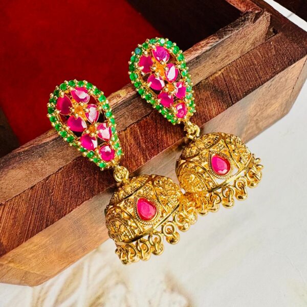 AD Stone Jhumkas