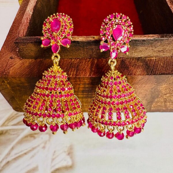 Ruby Stone AD Jhumka