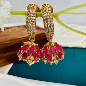 Ruby Drop Hoop