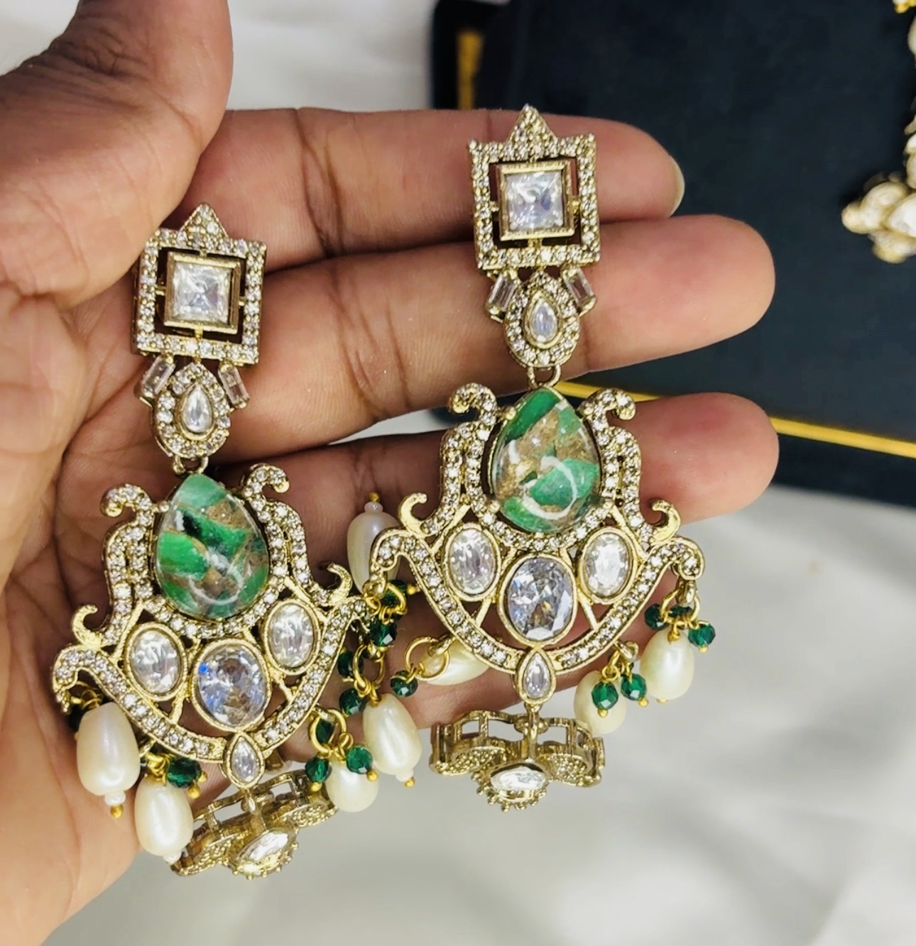 Royal Firestone Beaded Long Harem Set - Image 2