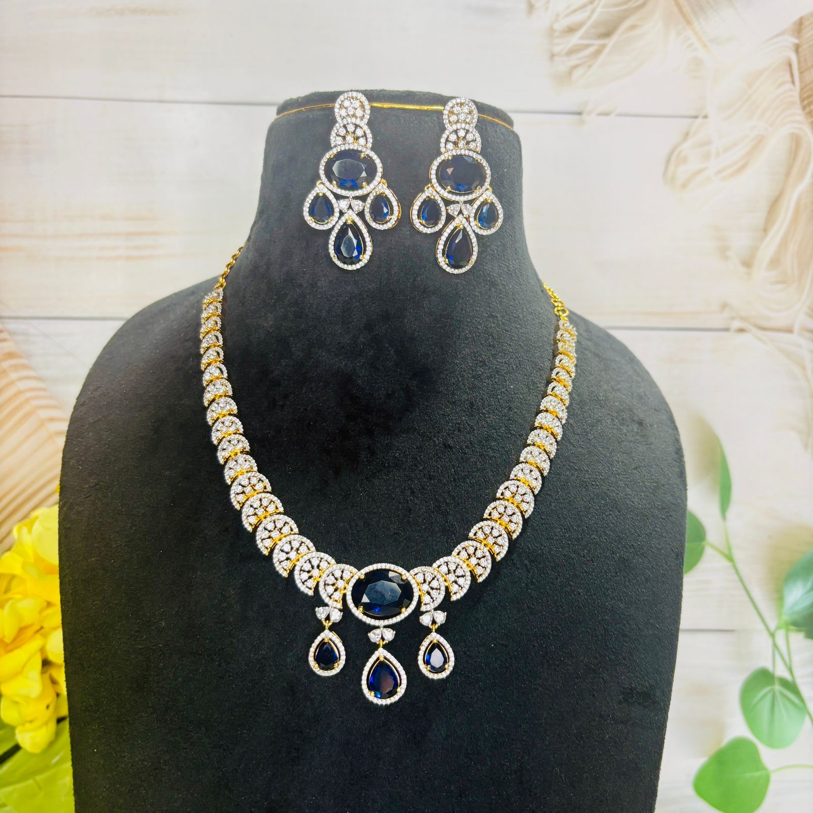 Gold Plated AD Necklace Set