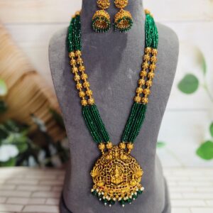 Antique gold Lakshmi haram set