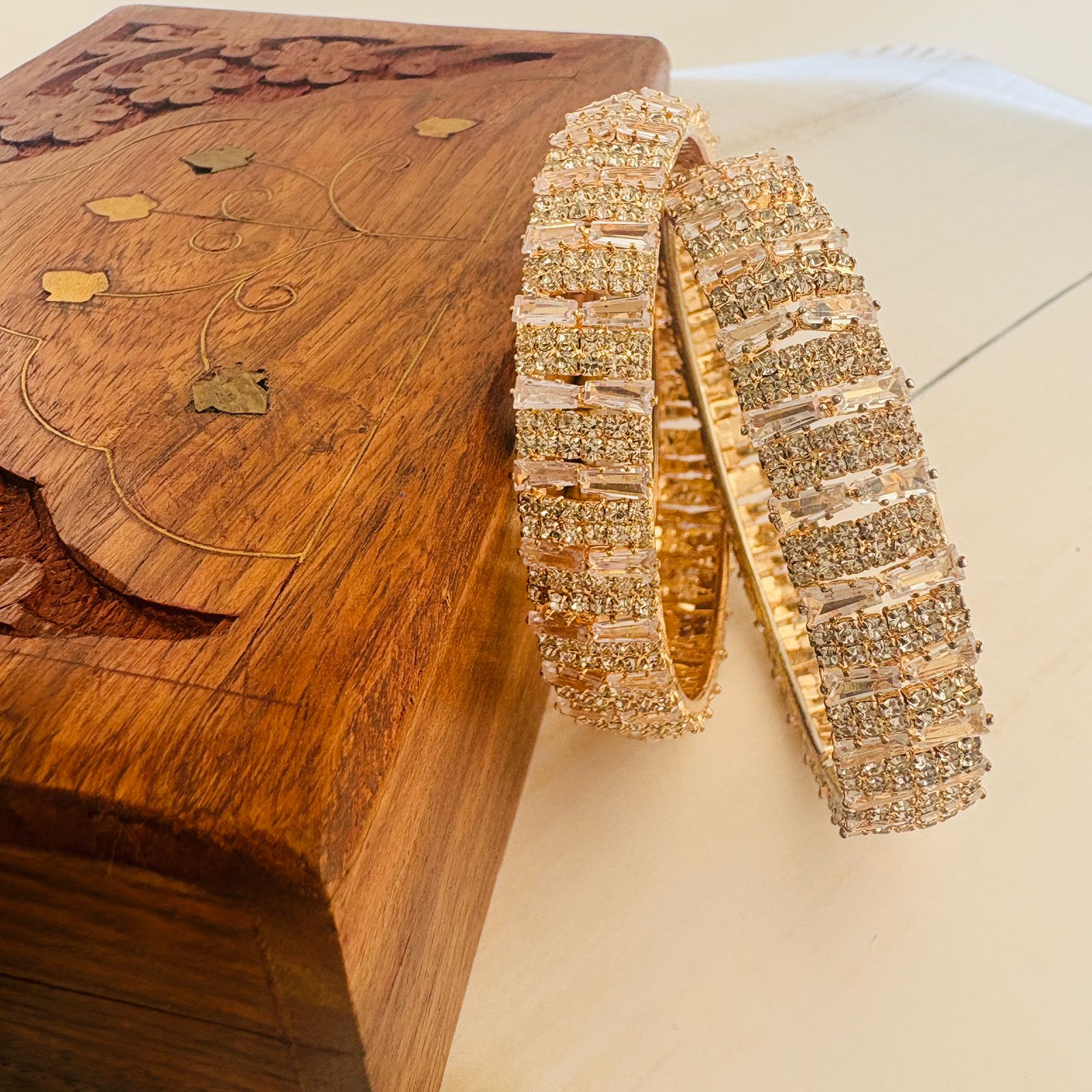 Crystal Elegance AD Bangle Pair